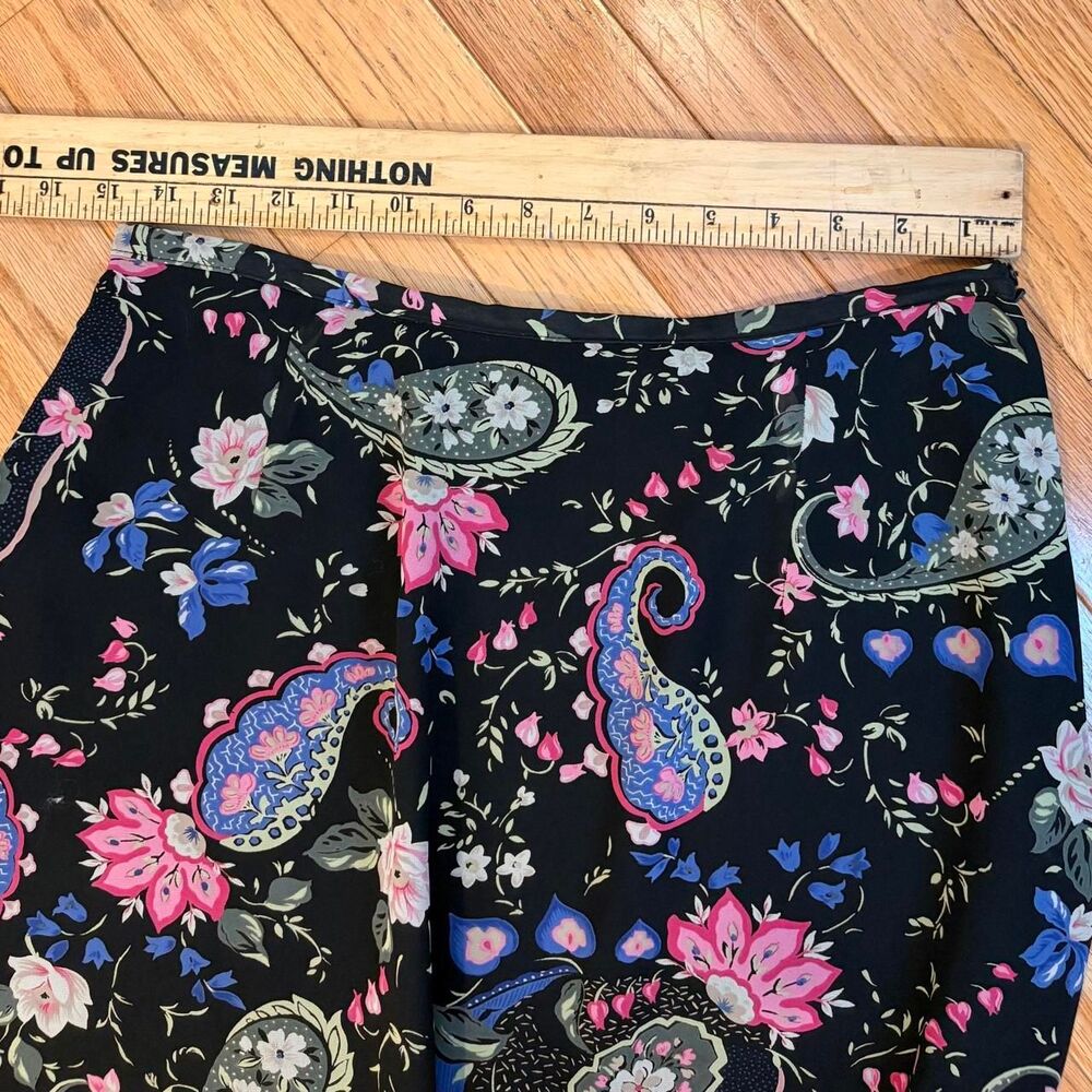 Paisley Vintage Kathie Lee Collection Maxi Skirt Sz 14 Phoebe Buffay Whimsigoth - Picture 6 of 6